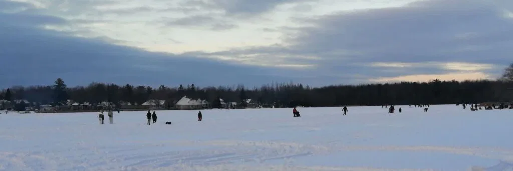 Le lac Saint-Augustin en hiver