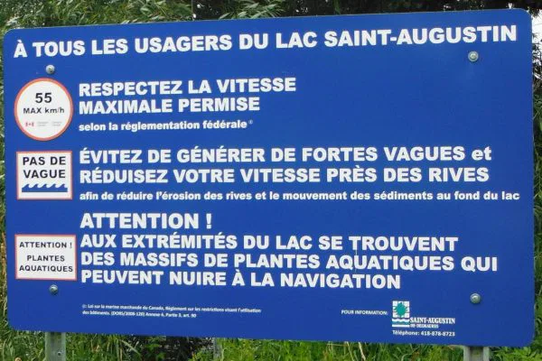 Panneau au parc Riviera